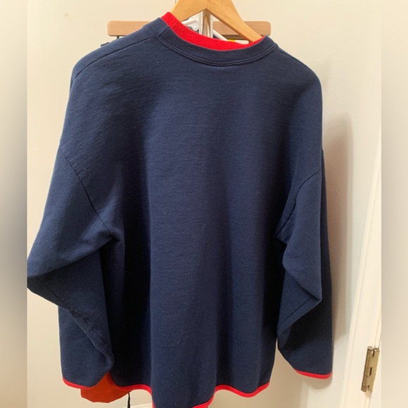 Vintage 90s You Can Always Count On Grandma Sweatshirt - PLUS 1X - Navy & Red - Picture 6 of 9